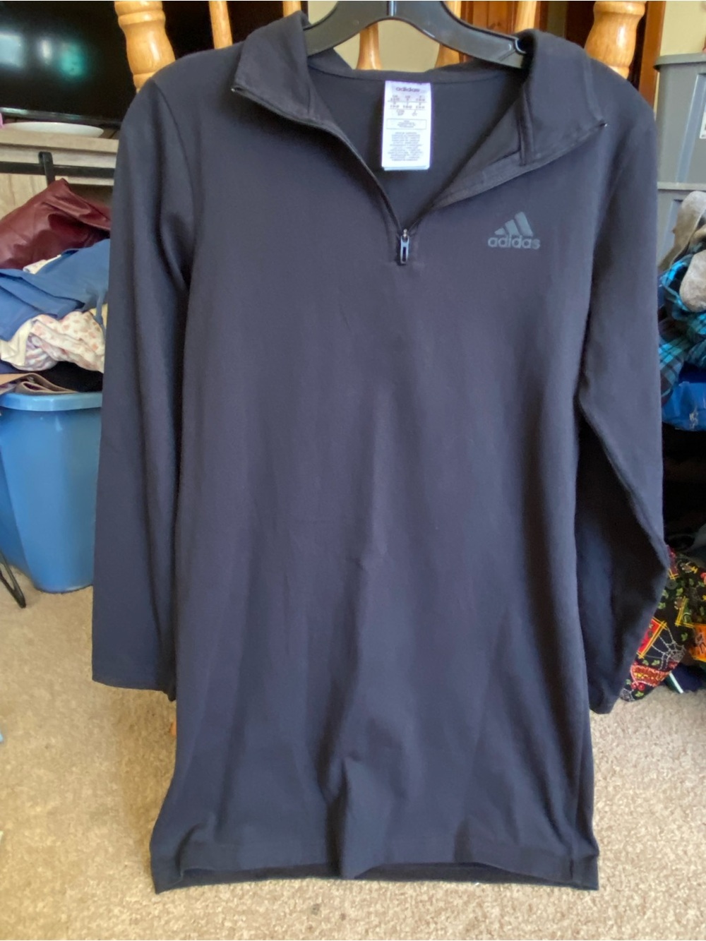 Adidas Aero ready 1/4 Zip Dress Size S Black